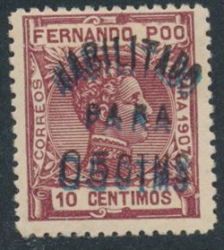 Spanske kolonier 1908