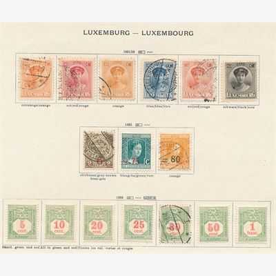 Luxembourg 1852-1922