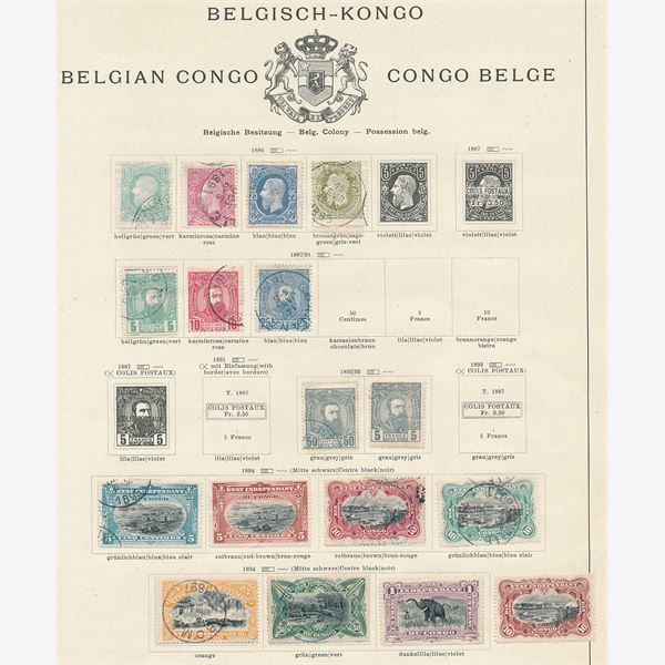 Belgiske Kolonier 1886-1910